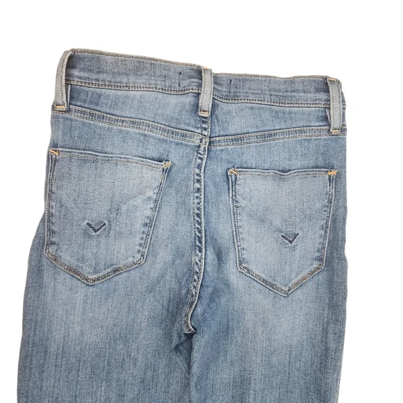 Hudson Jeans. Light Wash Denim with Exposed Hemline. Barbara Skinny. Size 25 - Picture 3 of 10